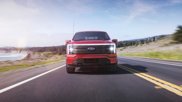 ford f-150-lightning on the road